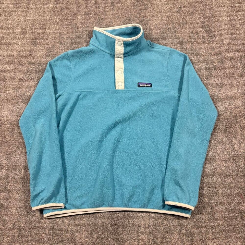 patagonia snap-t women’s lightweight two tone blue jacket